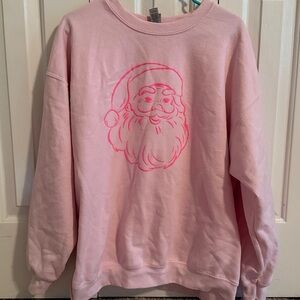 Pink Santa Sweatshirt